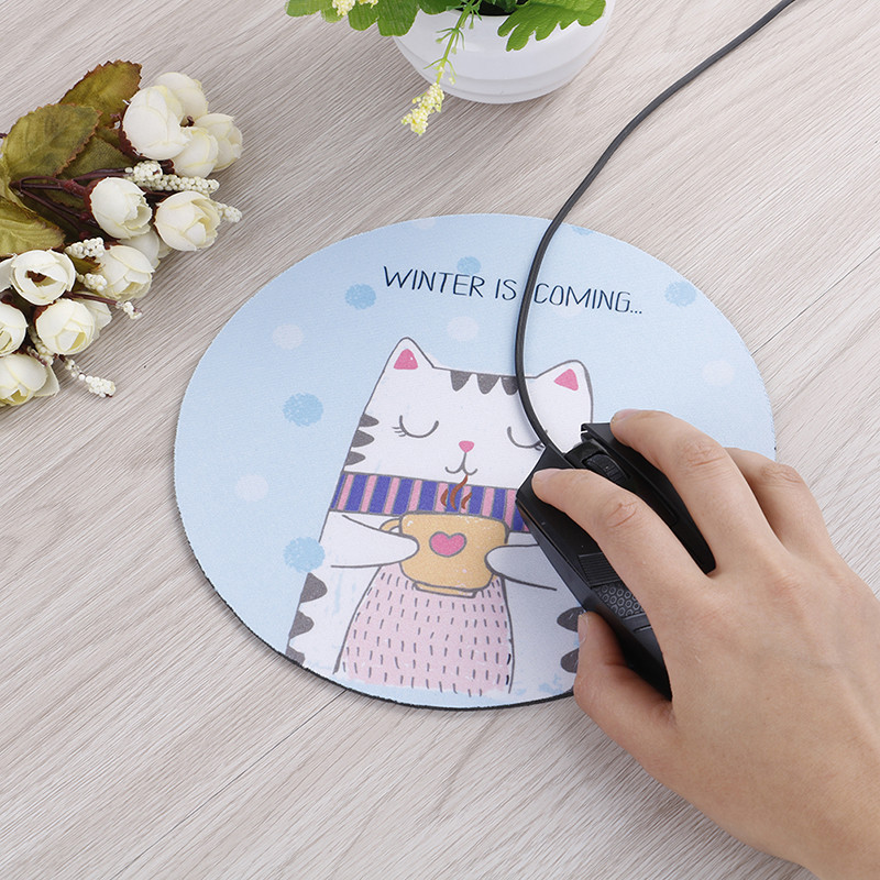 2023 Tampă de mouse rotundă drăguță Joc de computer pentru laptop Tampă de mouse pentru jocuri Decorează-ți biroul Mouse Pad