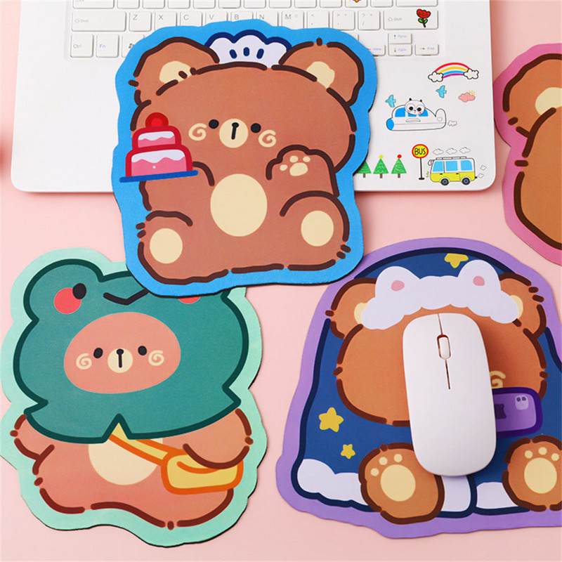 Roztomilý medvedík podložka pod myš protišmyková podložka na stôl Kawaii herné príslušenstvo podložka pod myš pre kanceláriu domáci počítač klávesnica