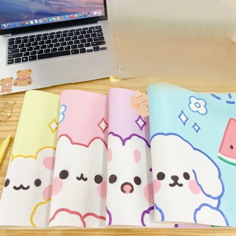 Kawaii Cute Cartoon Rabbit Printed Stolni podlošci Podloga za stol Podloga za miš Podloga za tipkovnicu računala Desktop Velika podloga za igre Studentski pribor