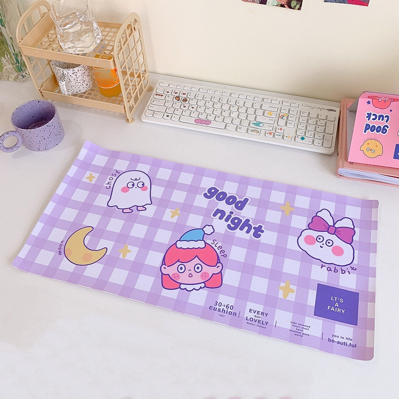 Kawaii Cute Cartoon Rabbit Printed Stolni podlošci Podloga za stol Podloga za miš Podloga za tipkovnicu računala Desktop Velika podloga za igre Studentski pribor