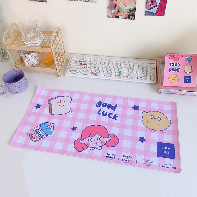 Kawaii Cute Cartoon Rabbit Printed Stolni podlošci Podloga za stol Podloga za miš Podloga za tipkovnicu računala Desktop Velika podloga za igre Studentski pribor