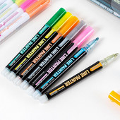 1 Σετ Χρήσιμο Μαρκαδόρο Μαρκαδόρο Μαρκαδόρο σταθερής μελάνης Μαρκαδόρο χωρίς οσμή Ποικιλόχρωμο στυλό διπλής γραμμής επισήμανσης DIY