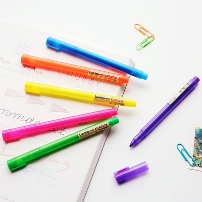 6db Lumina Pen írószer kiemelő marker Mildliner fluoreszkáló színes bélés tollak papírfestékhez Irodai kellékek H6968