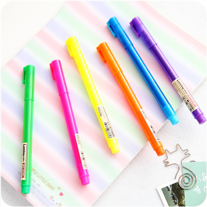 6 τμχ Lumina Pen Stationery Highlighter Marker Mildliner Fluorescent Color Liner Pens for Paper Paint Σχολική προμήθεια H6968
