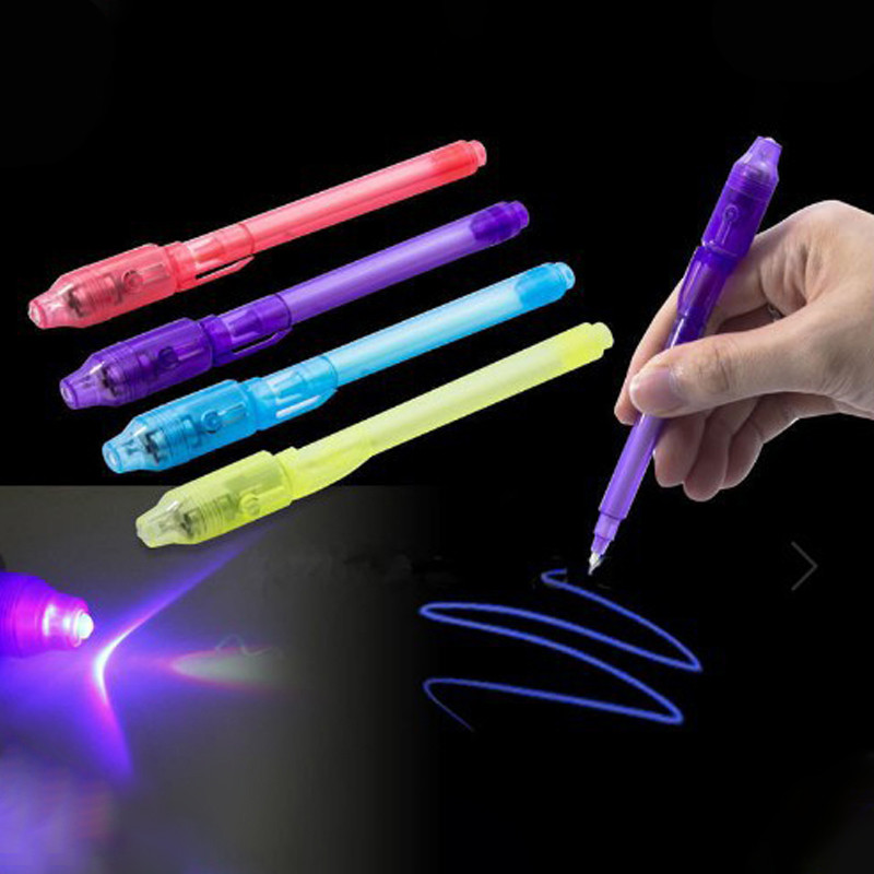 4kom višenamjenske svjetleće svjetleće nevidljive tintne olovke za djecu studente Novitet poklon crtanje olovka za učenje Božićni darovi