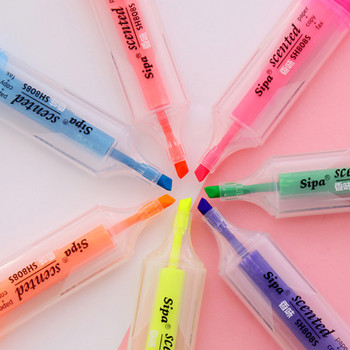 Флуоресцентни хайлайтъри Маркери Химикалки Цветни бонбони Ароматизирани хайлайтери Ученически пособия с голям капацитет Японски канцеларски материали