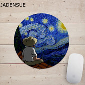 Gaming Mouse Pad Kawaii okrugla slatka vodootporna stolna podloga za slikanje Laptop Mouse Podloga Računalna tipkovnica Protuklizne stolne podloge 20*20cm
