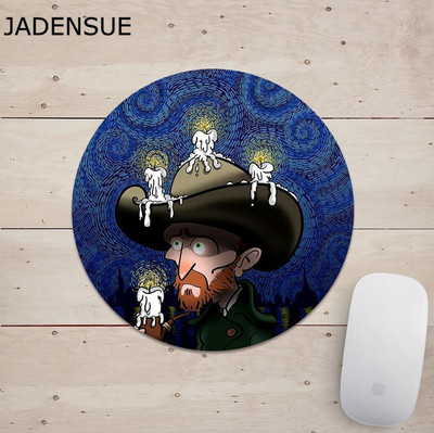 Gaming Mouse Pad Kawaii okrugla slatka vodootporna stolna podloga za slikanje Laptop Mouse Podloga Računalna tipkovnica Protuklizne stolne podloge 20*20cm