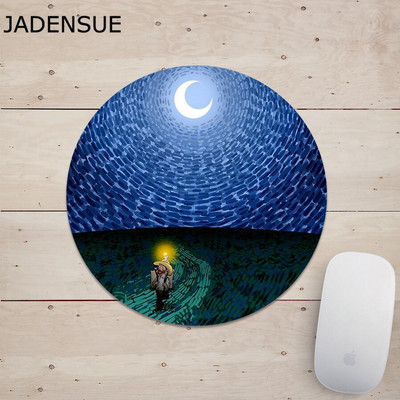 Gaming Mouse Pad Kawaii okrugla slatka vodootporna stolna podloga za slikanje Laptop Mouse Podloga Računalna tipkovnica Protuklizne stolne podloge 20*20cm