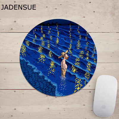 Gaming Mouse Pad Kawaii okrugla slatka vodootporna stolna podloga za slikanje Laptop Mouse Podloga Računalna tipkovnica Protuklizne stolne podloge 20*20cm