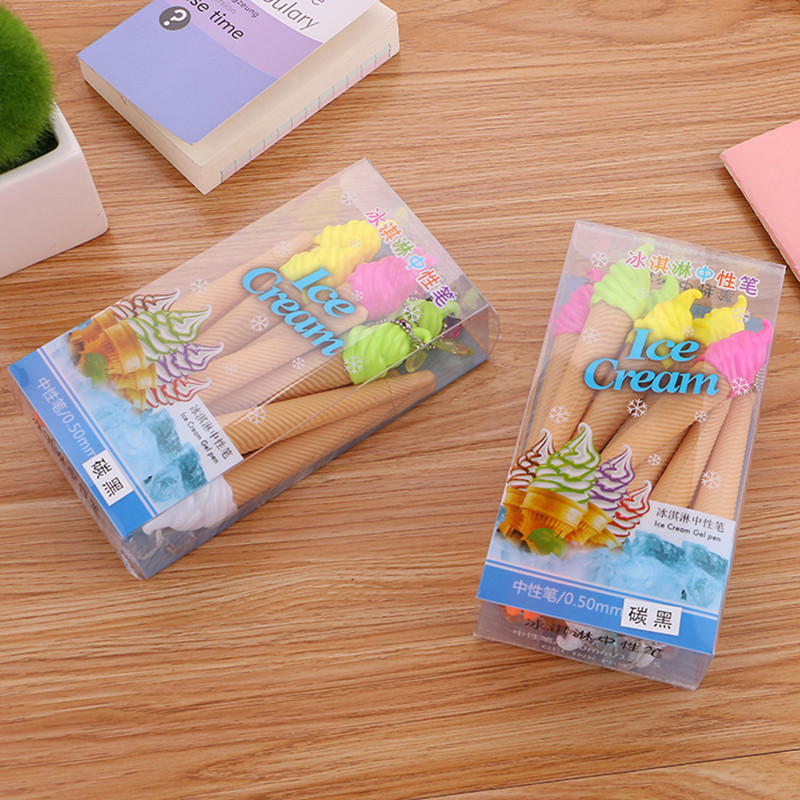 1 бр. Анимационен хайлайтер за сладолед с една глава Писане за хайлайтър Японски канцеларски материали Сладки офис ученически пособия