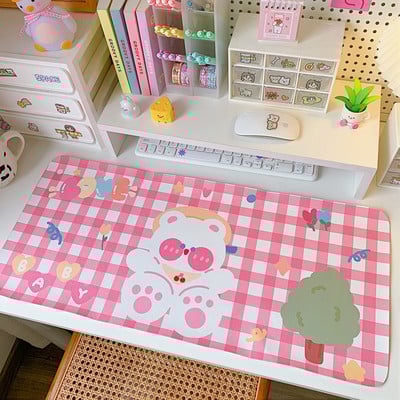 Yisuremia nagyméretű Kawaii asztal csúszásgátló puha asztali szőnyeg egérpad vízálló asztali billentyűzetpad iskolai írószer kiegészítők