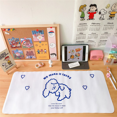 Yisuremia nagyméretű Kawaii asztal csúszásgátló puha asztali szőnyeg egérpad vízálló asztali billentyűzetpad iskolai írószer kiegészítők