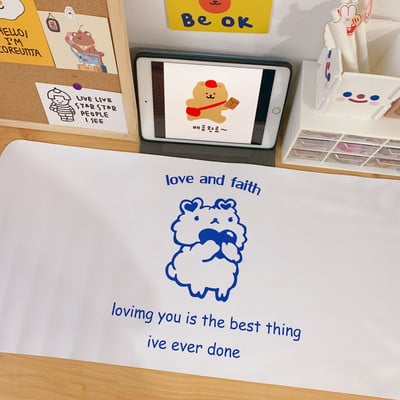 Yisuremia nagyméretű Kawaii asztal csúszásgátló puha asztali szőnyeg egérpad vízálló asztali billentyűzetpad iskolai írószer kiegészítők