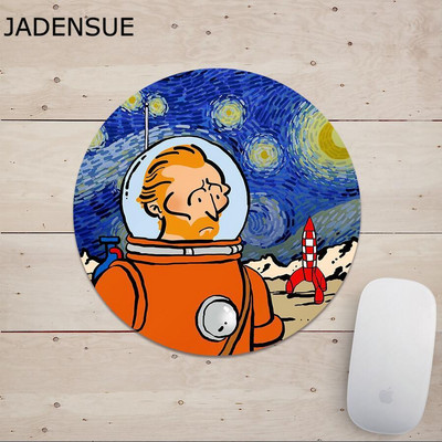 Cute Mouse Pad 20*20cm Kawaii Round Waterproof Deskpad Painting Laptop Mouse Mat Αντιολισθητικά επιτραπέζια πατάκια πληκτρολογίου υπολογιστή