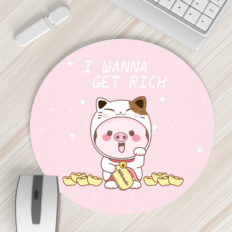 20x20 cm pelės kilimėlis Mažos mergaitės animacinis filmas Mielas animacinis filmukas Kūrybiška apyrankė, pastorinta kompiuterio stalo kilimėlis žaidimų stalas Kawaii pelės kilimėlis