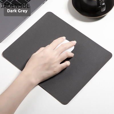 Сладка подложка за мишка PU кожена плътен цвят Опростени подложки за бюро Водоустойчив офис лаптоп Подложка за мишка Компютърна подложка за игри