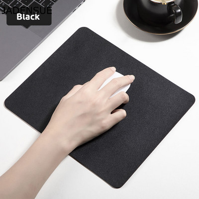 Сладка подложка за мишка PU кожена плътен цвят Опростени подложки за бюро Водоустойчив офис лаптоп Подложка за мишка Компютърна подложка за игри