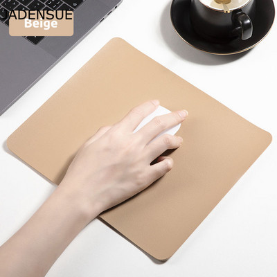 Сладка подложка за мишка PU кожена плътен цвят Опростени подложки за бюро Водоустойчив офис лаптоп Подложка за мишка Компютърна подложка за игри