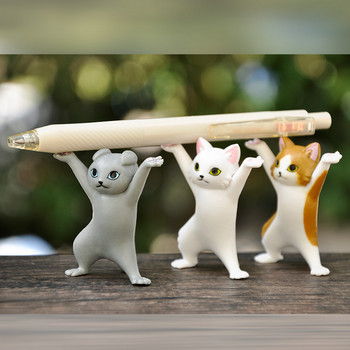 Нова забавна играчка за притежател на химикалки за котки Държи всичко Скоба за слушалки за котки Декорация на дома Омагьосваща танцуваща котка Поставка за молив Аниме Подарък