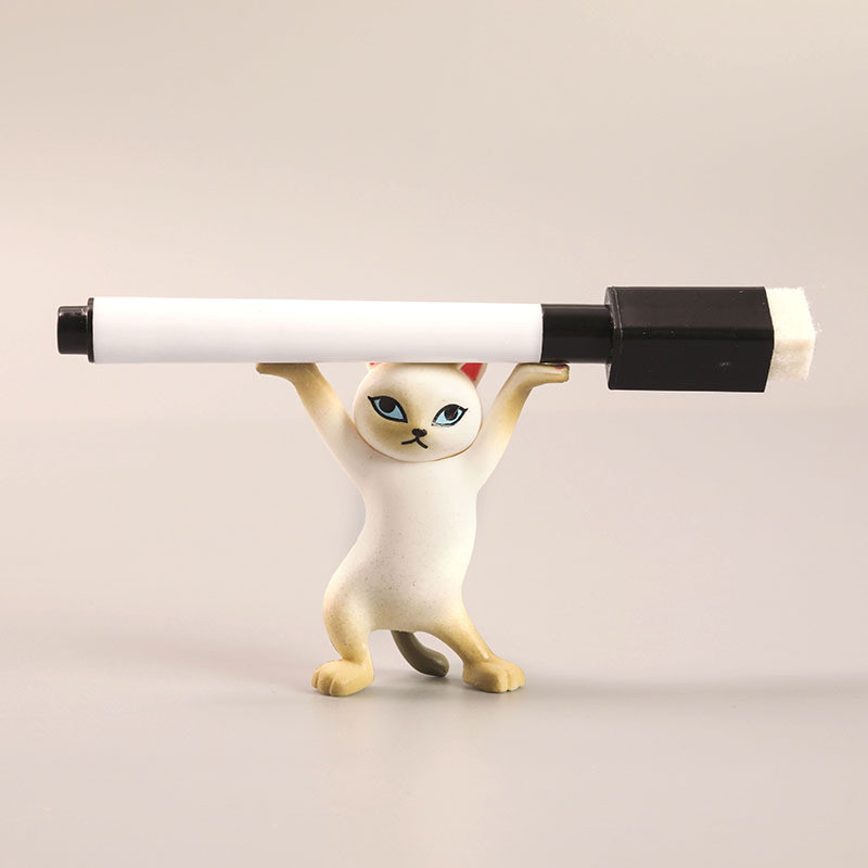 Jauna, smieklīga kaķa pildspalvas turētāja rotaļlieta, kas tur visu Kaķa austiņu kronšteins Mājas rotājums Apburošs dejojošs kaķu zīmuļu statīvs Anime dāvana