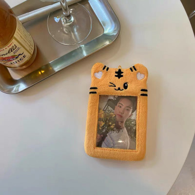 Kawaii plišani držač za kartice za fotografije Zec Medvjed Mačka Kpop Idol Držač za kartice za fotografije Djevojka Slatki privjesak za ključeve ID Kredit Zaštitnik banke Dopisnice