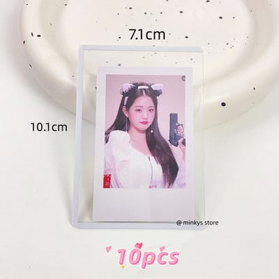 MINKYS 10PCS 25PCS Pack Kpop Photocards Film Protector Idol Photo Sleeves Držač sa zaštitnikom ekrana Školski pribor