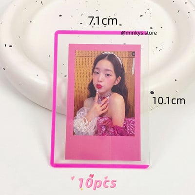 MINKYS 10PCS 25PCS Pack Kpop Photocards Film Protector Idol Photo Sleeves Držač sa zaštitnikom ekrana Školski pribor