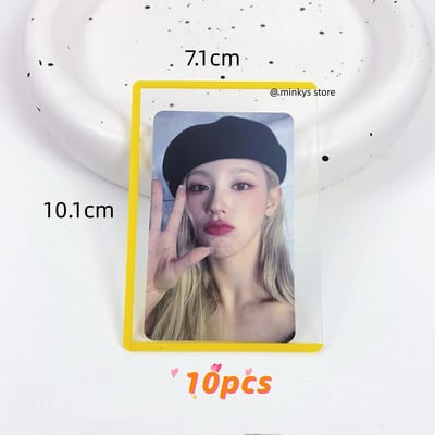 MINKYS 10PCS 25PCS Pack Kpop Photocards Film Protector Idol Photo Sleeves Držač sa zaštitnikom ekrana Školski pribor