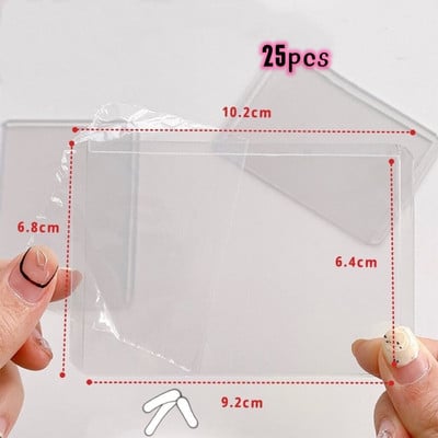 MINKYS 10PCS 25PCS Pack Kpop Photocards Film Protector Idol Photo Sleeves Držač sa zaštitnikom ekrana Školski pribor