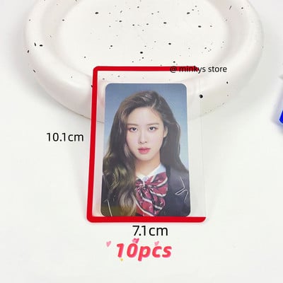 MINKYS 10PCS 25PCS Pack Kpop Photocards Film Protector Idol Photo Sleeves Držač sa zaštitnikom ekrana Školski pribor