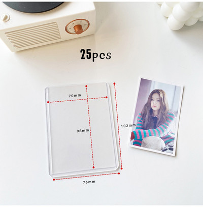 MINKYS 10PCS 25PCS Pack Kpop Photocards Film Protector Idol Photo Sleeves Držač sa zaštitnikom ekrana Školski pribor
