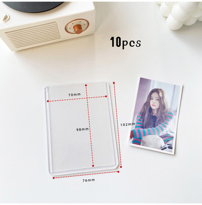 MINKYS 10PCS 25PCS Pack Kpop Photocards Film Protector Idol Photo Sleeves Držač sa zaštitnikom ekrana Školski pribor