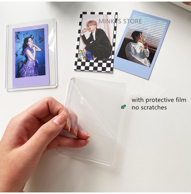 MINKYS 10PCS 25PCS Pack Kpop Photocards Film Protector Idol Photo Sleeves Držač sa zaštitnikom ekrana Školski pribor