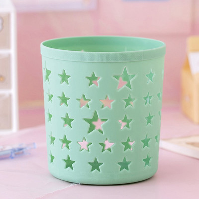 Creative Hollow Stars pildspalvu zīmuļu podiņa turētājs Otas uzglabāšanas trauks Rakstāmgalda organizators Plastmasas kancelejas piederumu pildspalvu turētājs Biroja piederumi