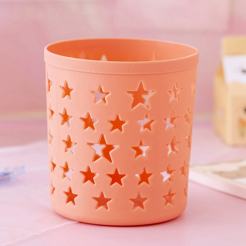 Creative Hollow Stars pildspalvu zīmuļu podiņa turētājs Otas uzglabāšanas trauks Rakstāmgalda organizators Plastmasas kancelejas piederumu pildspalvu turētājs Biroja piederumi