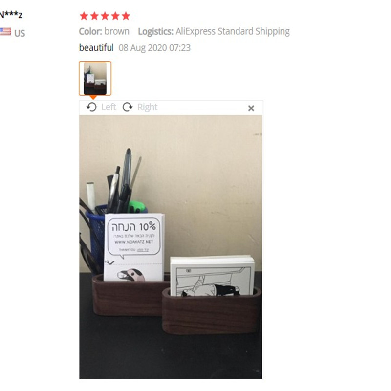 1kom Drveni držači za poslovne kartice Držač za bilješke Uređaj za prikaz Uređaj za stalak za kartice Držač za uredski materijal Pribor za papir Organizator