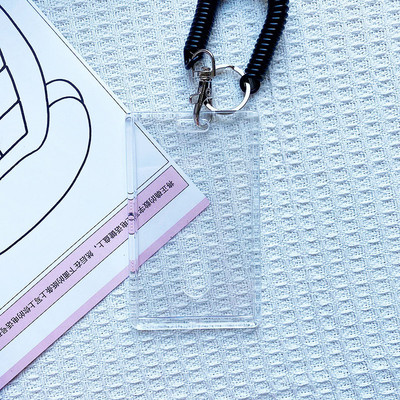 Kpop 3 ιντσών Ακρυλικό Διαφανές Θήκη για Φωτογραφική Κάρτα Κορεάτικη θήκη για κάρτες ειδώλων Χαριτωμένη τσάντα κινουμένων σχεδίων Σχολική γραφική ύλη