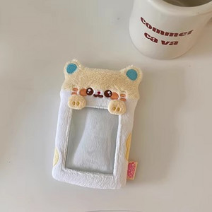 Kawaii Cartoon Animal Series Meki pliš 3 inča Kpop Držač fotokartice Držač fotokartice Torba Privjesak Školski pribor