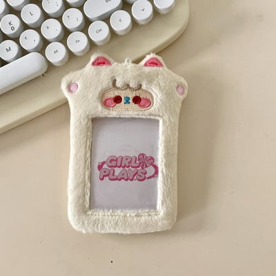 Kawaii Cartoon Animal Series Meki pliš 3 inča Kpop Držač fotokartice Držač fotokartice Torba Privjesak Školski pribor