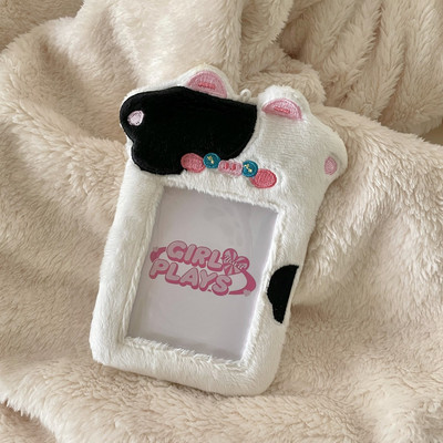 Kawaii Cartoon Animal Series Meki pliš 3 inča Kpop Držač fotokartice Držač fotokartice Torba Privjesak Školski pribor