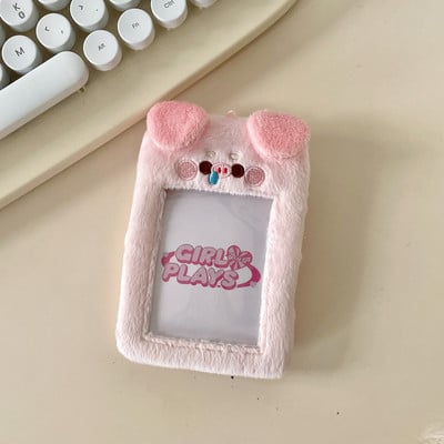 Kawaii Cartoon Animal Series Meki pliš 3 inča Kpop Držač fotokartice Držač fotokartice Torba Privjesak Školski pribor