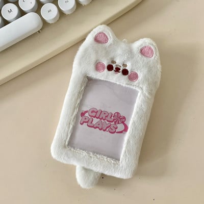 Kawaii Cartoon Animal Series Meki pliš 3 inča Kpop Držač fotokartice Držač fotokartice Torba Privjesak Školski pribor