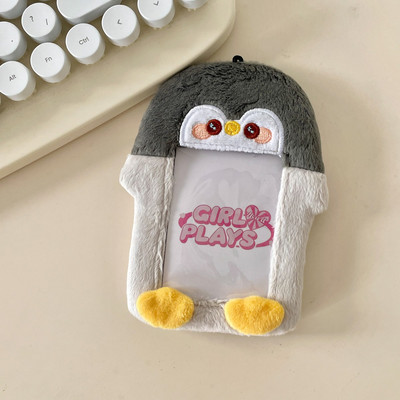 Kawaii Cartoon Animal Series Meki pliš 3 inča Kpop Držač fotokartice Držač fotokartice Torba Privjesak Školski pribor