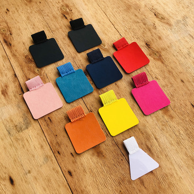 10 gab., pašlīmējoša, melna ādas pildspalvas zīmuļa elastīgā cilpa piezīmjdatoriem, žurnāliem