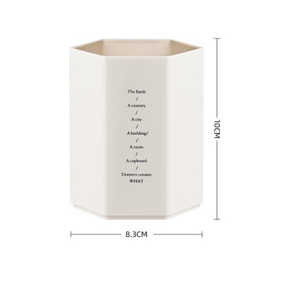 Креативен шестоъгълен дизайн Държач за химикалка Химикалка с голям капацитет Гърне за молив Четка Контейнер за съхранение Кутия Пластмасов органайзер за канцеларски материали