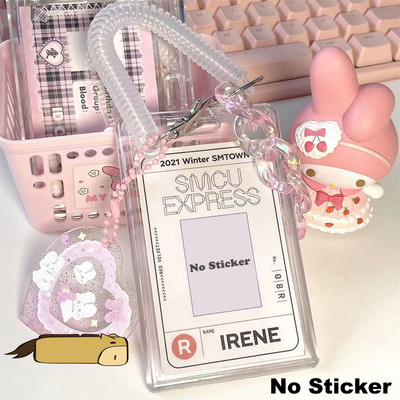 INS Milk Blue fotokaardihoidja Krediit-ID Pangakaardi fotode hoidik Idol postkaardikaardi kaitseümbris ripatsiga