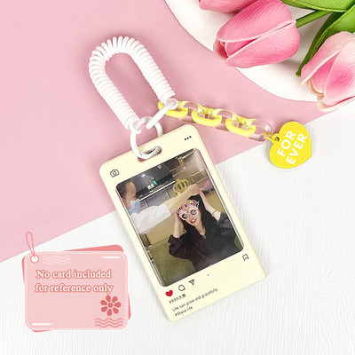 INS Milk Blue fotokaardihoidja Krediit-ID Pangakaardi fotode hoidik Idol postkaardikaardi kaitseümbris ripatsiga