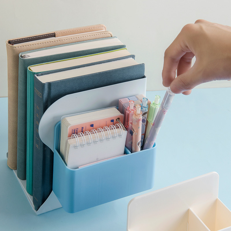 Цветен настолен държач за писалка Магнитна бяла дъска Писалка за маркиране Кутия за съхранение Офис Училищна пластмасова кутия Настолна писалка Молив Органайзер Химикалка