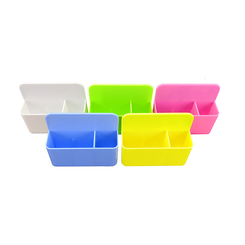 Цветен настолен държач за писалка Магнитна бяла дъска Писалка за маркиране Кутия за съхранение Офис Училищна пластмасова кутия Настолна писалка Молив Органайзер Химикалка